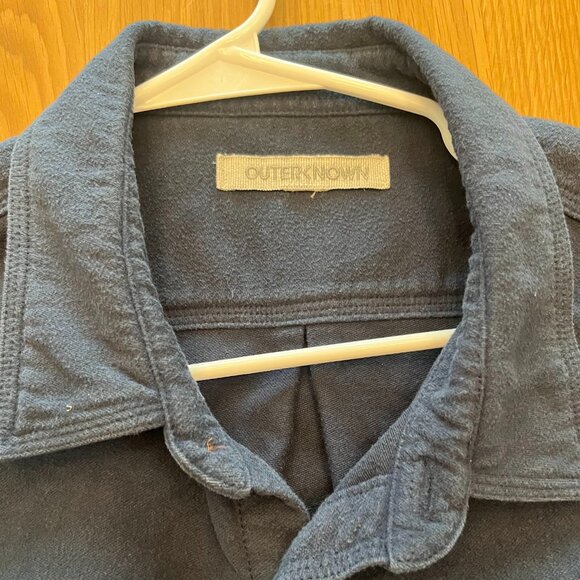 Outerknown Men's Blue Flannel Shirt Size L - Picture 2 of 2